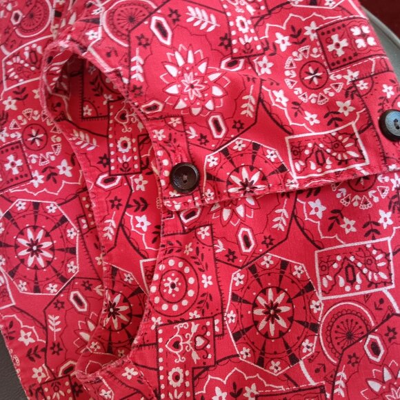 Vintage Women's S/M Crop Top 1970's 1of1 Handmade Red Bandana Print Country Vest - Picture 5 of 5
